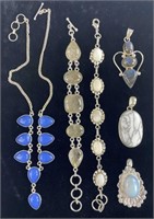 Handcrafted Sterling Necklace, Bracelets, Pendants