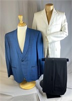 Two 1960s Dinner Jackets and Black Tux Pants