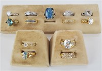 Lot of 13 Women's Cocktail Rings