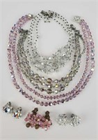 Vintage Lot Of Aurora Borealis Necklace's Plus