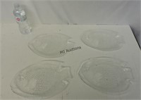 Glass Fish Shaped Plates