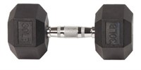 Rubber Encased Hex Dumbbell Weight - , 30Pounds