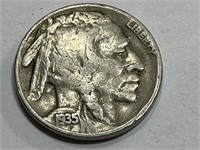 1935 s VF Grade Buffalo Nickel