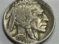 1930 VF Grade Buffalo Nickel
