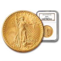1908 NM MS 64 $20 Gold Saint Gaudens