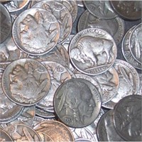 (50) Buffalo Nickels Readable Dates