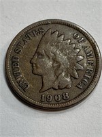 1908 Readable Liberty Indian head Cent