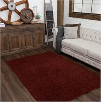 Mohawk Home Solid Shag Area Rug, Red - 5' x 7'
