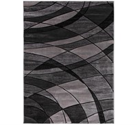 4'x6' Gray Abstract Area Rug