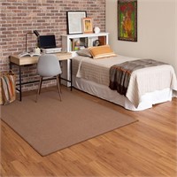 Solid Indoor Living Room Area Rug, Pecan 3'4" x 5'