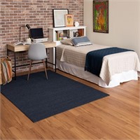 Titan Solid Living Room Area Rug, Navy, 5' x 7'