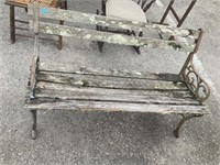 Wrought iron bench needs lots of love