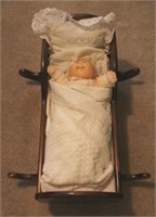 Doll Bed w/ Cabbage Patch Doll w/ Birth Cert