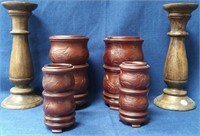 11 - 3 PAIR CANDLE HOLDERS