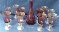 11 - DECANTER & 10 PCS STEMWARE