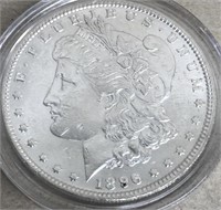 Silver 1896 Morgan silver dollar