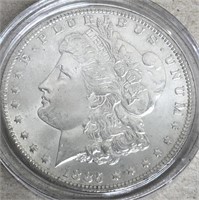 Silver 1885-O Morgan silver dollar