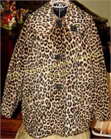 Vintage Faux Leopard 3/4 Length Coat