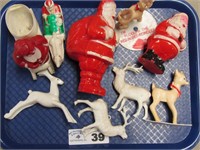 Plastic Santas & Reindeer