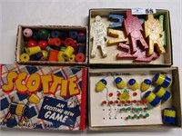 Scottie Game, Wooden Bill Ding Figures, Etc