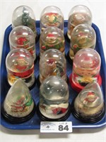 Various Christmas Snow Globes