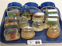 Various Souvenir Snow Globes