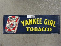 Tin Yankee Girl Tobacco Sign