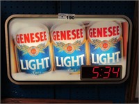 Genesee Light Beer Digital Clock