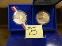 (2) 1986 U.S. Liberty Coins Silver Dollars