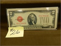 (2) 1928g Ser. $2 U.S. Note w/ Red Seal