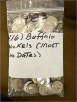 (116) Assorted Buffalo Nickels (Some w/ No Dates)