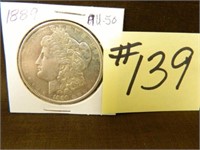 1889 Morgan Silver Dollar AU-50