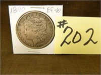 1890 Morgan Silver Dollar EF-40