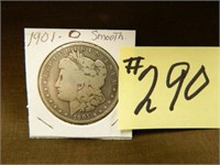 1901o Morgan Silver Dollar - Smooth