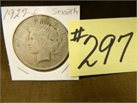 1927d Peace Silver Dollar - Smooth