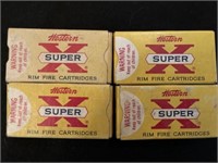 Lot of .Super X 22 rounds. Four boxes brand new