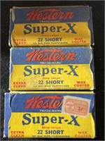 Lot of Western Super X Short 22 rounds. 3 boxes