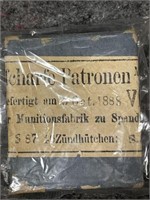 Vintage rounds stamped 5 October 1888. GERMAN .43