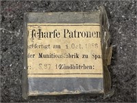 Vintage rounds stamped 1 October 1888. GERMAN .43