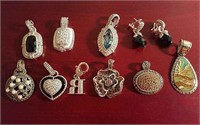 Pendants and Earrings Marked Sterling 100 GTW