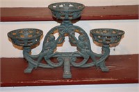 Cast Iron Plant Stand Decorated with Woman