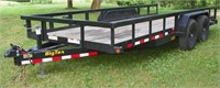 2020 Big Tex 18’ trailer, side rails, ramps, 14K;