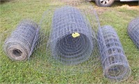 3 partial rolls of new fence