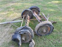 Vintage Wood Axles & Wheels