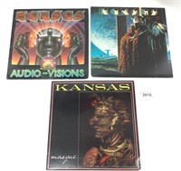 3 pcs. Record Albums - Kansas