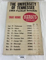 Vintage Kern's Bread UT Football Schedule Poster