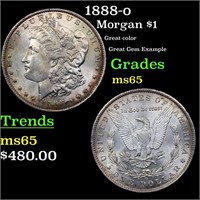 1888-o Morgan $1 Grades GEM Unc