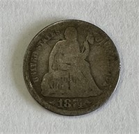 1874 Liberty Seated Dime