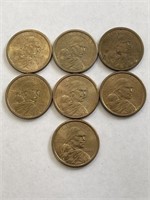 (7) Sacagawea Dollars (3) 2000P & (4) 2000D