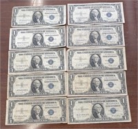 (20) One Dollar Blue Seal Silver Certificates